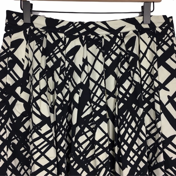 BANNED Retro Skirt Pleated Full Rockabilly 50s Abstract Mod Size 10 US 14 UK - Picture 2 of 11